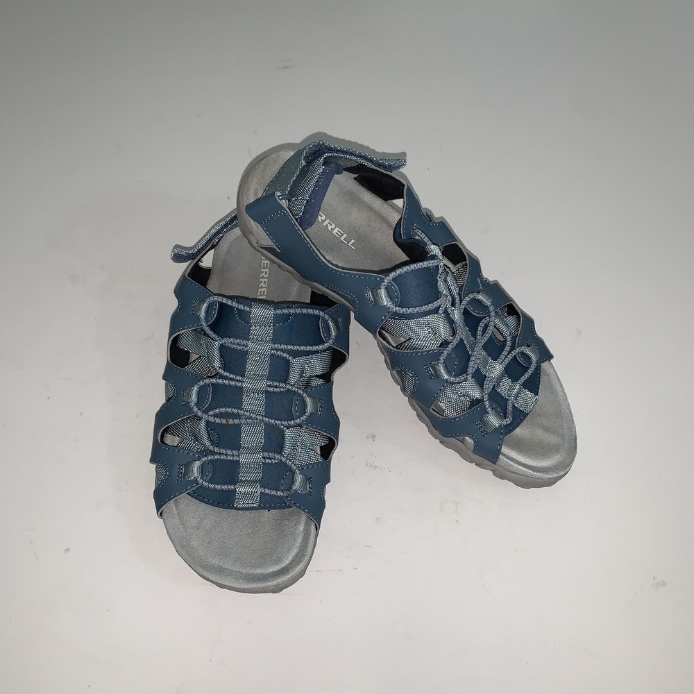 Merrell Bluestone Sandals Womens Size 6 Blue Strappy Hook & Loop Outdoor Comfort